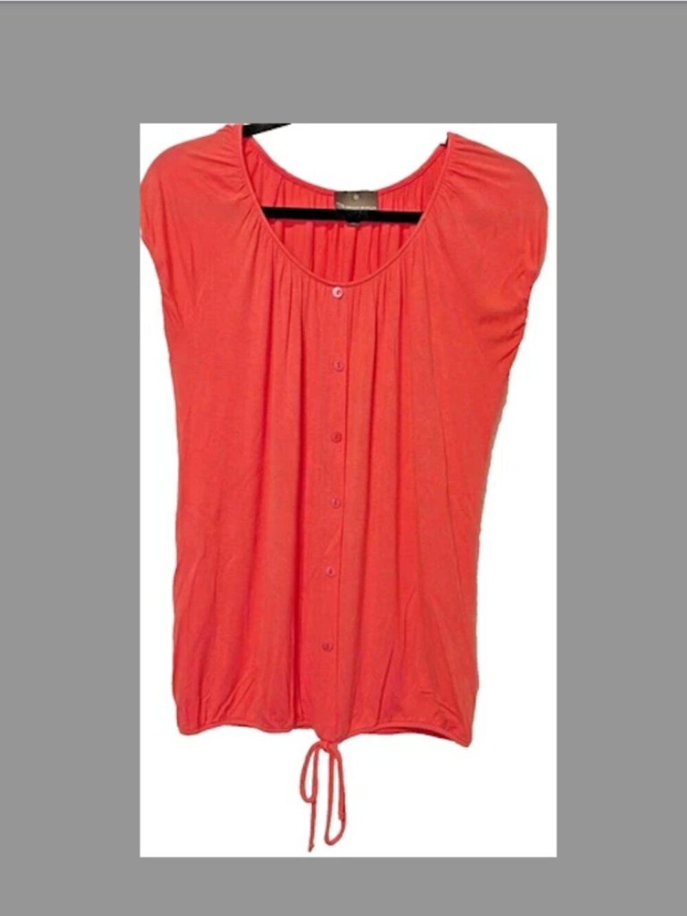 Vintage Fenn Wright Manson Y2K Coral Top Decorative Buttons SZ XS Made in USA